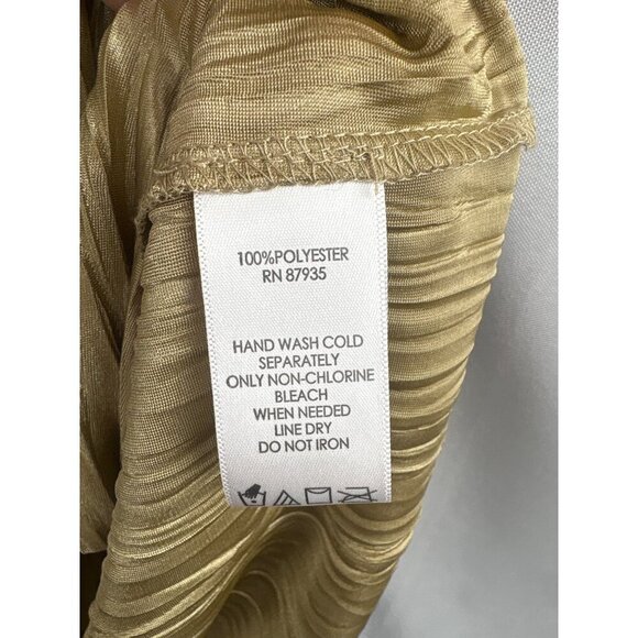 Susan Graver Womens XL Gold Textured Sleeveless Top - Picture 4 of 5